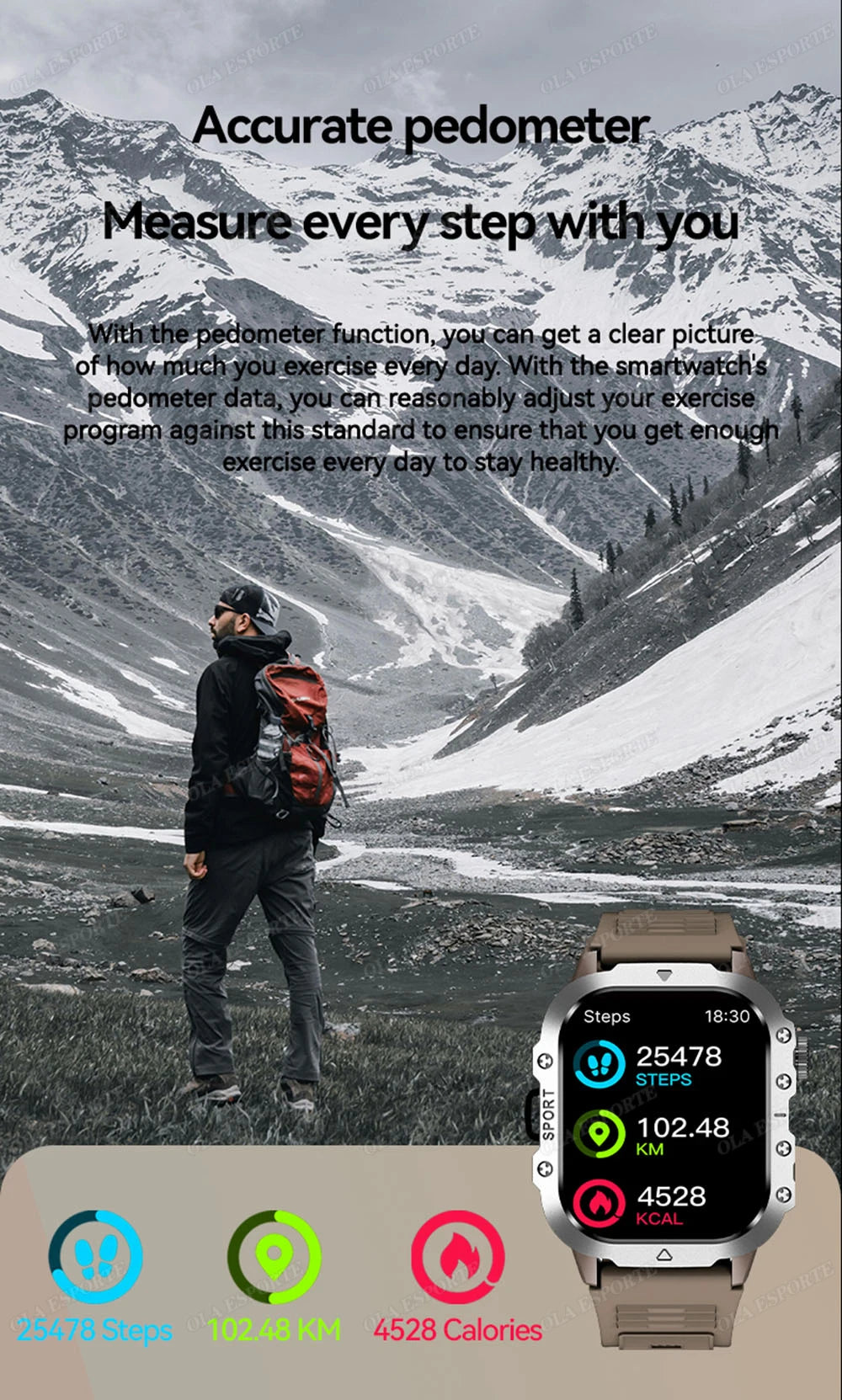 Đồng Hồ Thông Minh Nam 2025 GPS Thể Thao Chống Nước