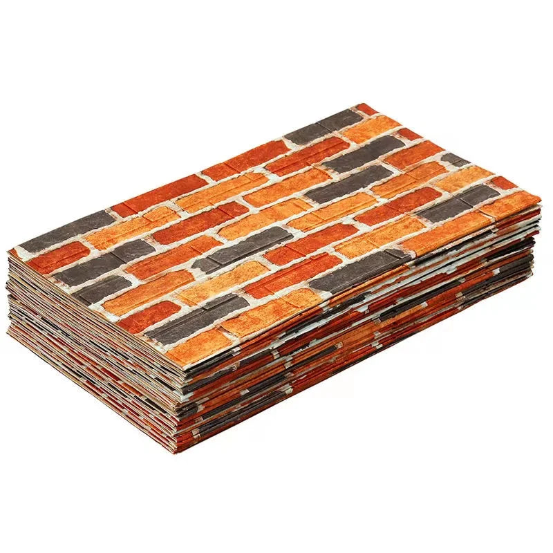 Giấy Dán Tường 3D Gạch Chống Nước 70x100cm Tự Dính