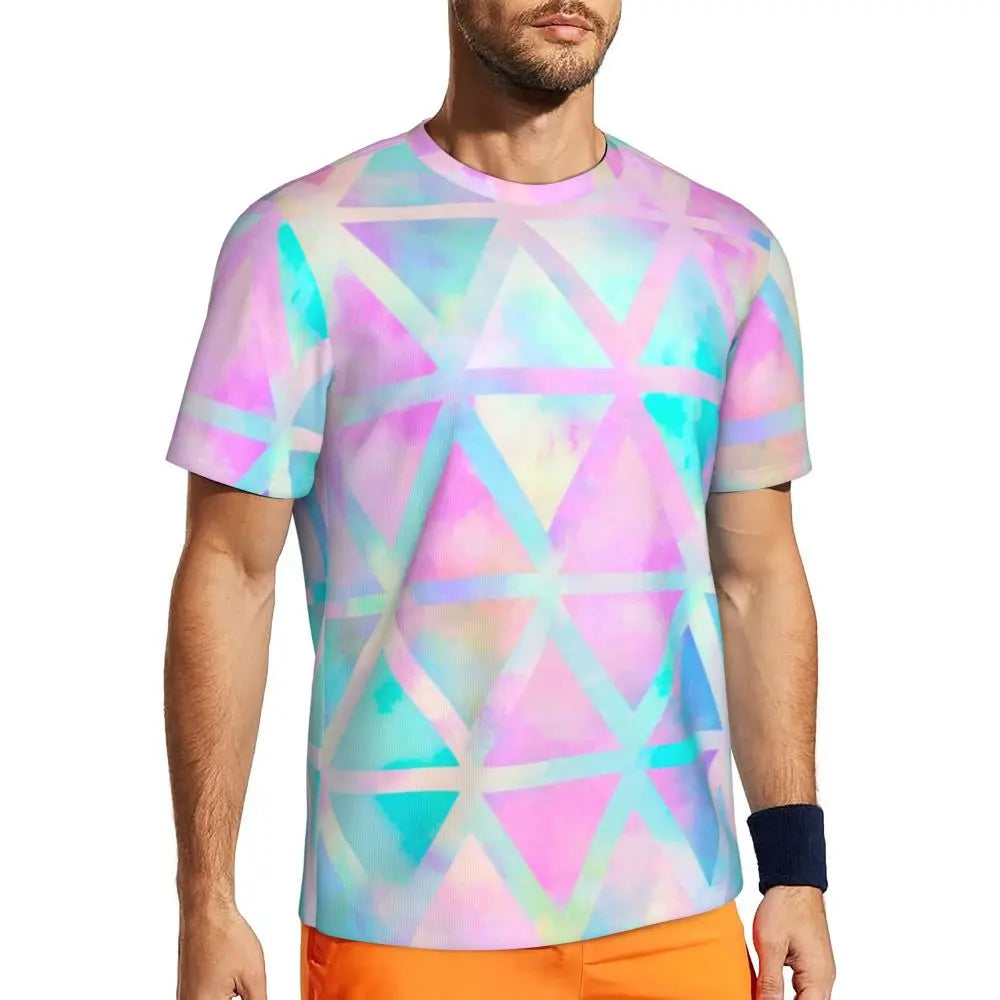 Áo Thun Nam Ombre Tím Hồng Thời Trang Hè Đầy Phong Cách