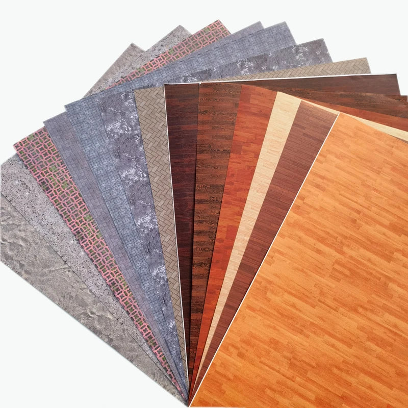 20*30cm model tile sticker build materials flooring without textured static tile road brick pattern DIY stickers self-adhesive