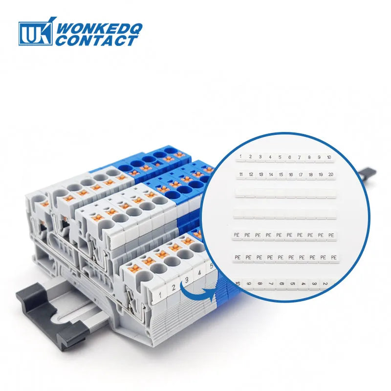 5Pcs PTTB 4-MT Double Level Knife Disconnect Terminal Block Rail Mounting Switch Electrical Connector Push-in PT 4mm PTTB4-MT - Daisan Mart