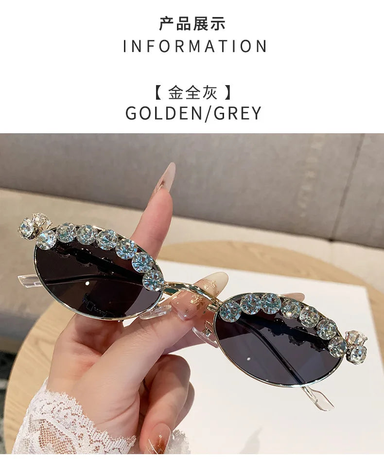 High-end Diamond Oval Women's Sunglasses 2025