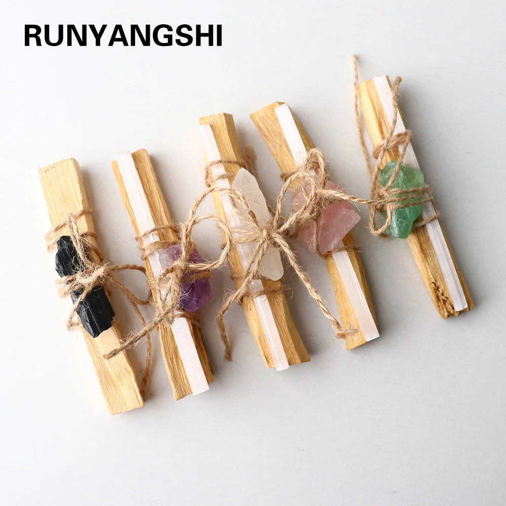 Peruvian Natural Stone Set Combined With Hemp Rope &amp; Gypsum