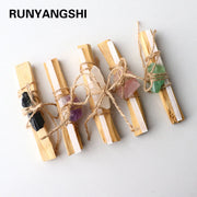 Peruvian Natural Stone Set Combined With Hemp Rope &amp; Gypsum