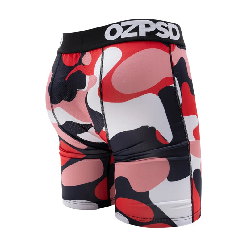 Men's Summer Breathable Printed Boxer Shorts 5 Pieces