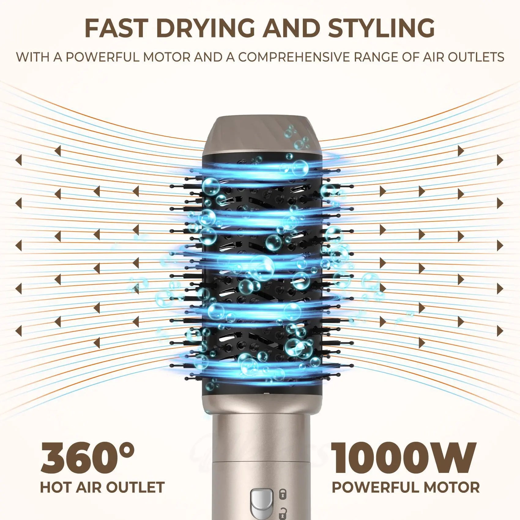 6 in 1 Hair Dryer,Multi Styling Tool,Straightener &amp; 32mm Curling 300 Million Negative Ions Hair Care 1-3 Mins Quick Drying Gifts