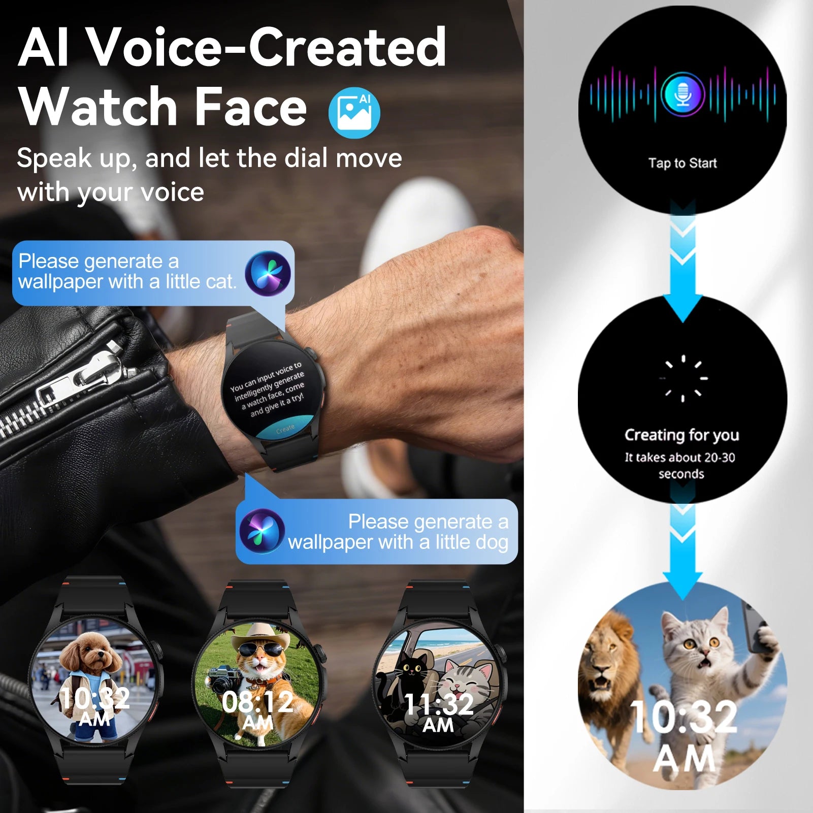 1.43" AMOLED Smartwatch Multifunction GPS 150+