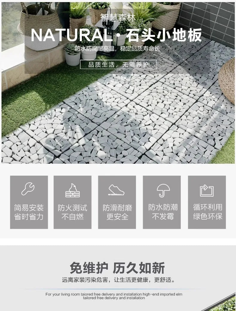 Giấy Dán Tường Chống Trượt - Gạch Nhựa Lót Sàn Ngoài Trời