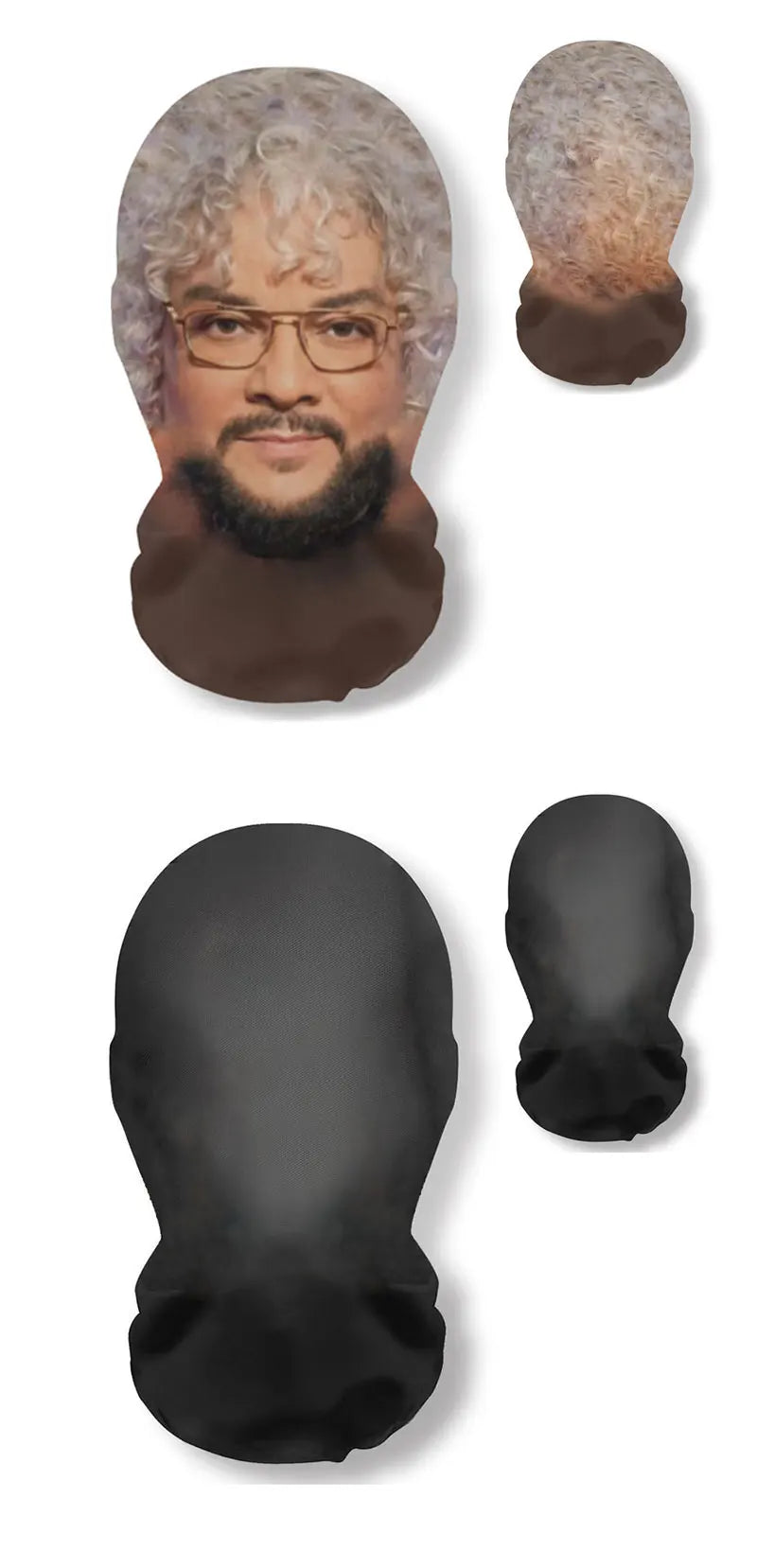 3D Printed Real Person Mask Funny 360 Degree Full Face Masks Cosplay Internet Celebrity Props Elastic Mesh Balaclava Headcovers