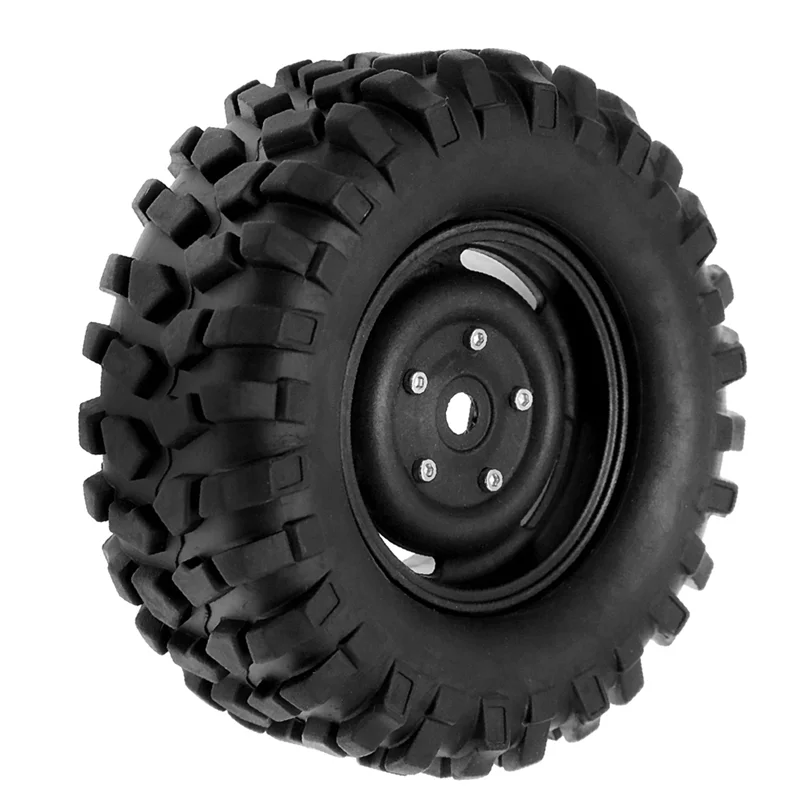 A98I-4Pcs 95Mm 1.9 Beadlock Wheel Rim Tire Set For 1/10 RC Crawler Car Traxxas TRX4 RC4WD D90 Axial SCX10 II III Redcat MST - Daisan Mart