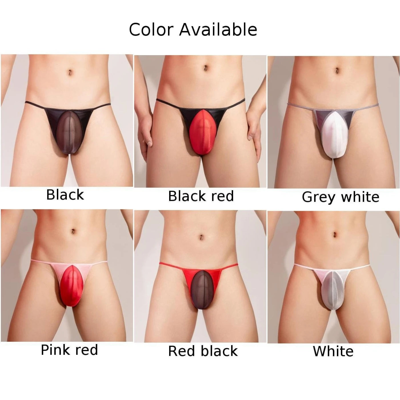 Men's Sexy Shiny G-string Underwear With U-Pocket