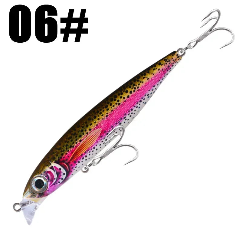 GREENSPIDER Sinking Minnow 100mm 34g Wobbler Pesca Swimbait Long Cast Tackle Pike Fishhook Sea Fishing Lure Jerkbait