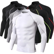 Men's Long Sleeve Quick Dry Stretch Gym Fit Sports Shirt