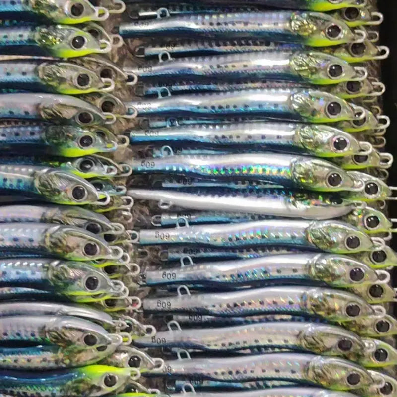 3D Glowing Jig Lure Fast Sinking 40g60g80g