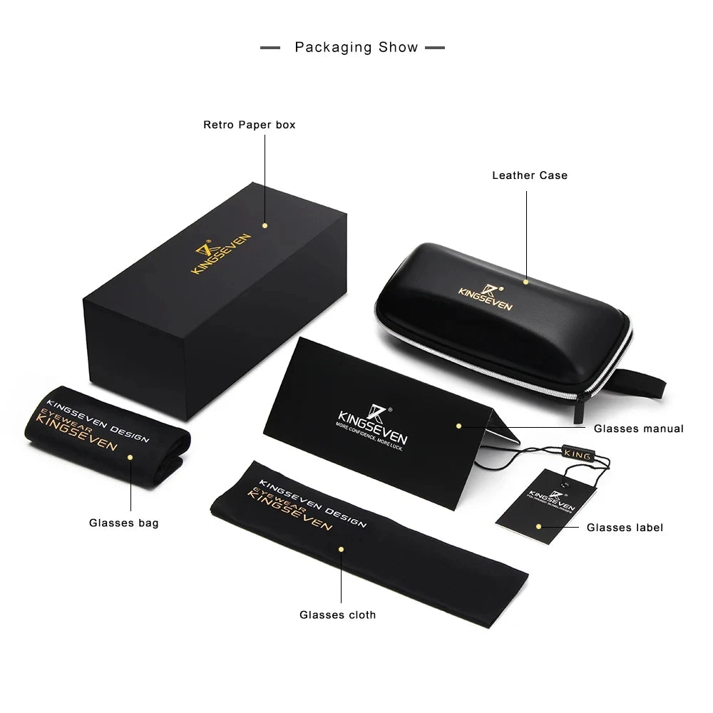 Kính Mát KINGSEVEN Phi Công Nam Nữ Chống UV400 Retro