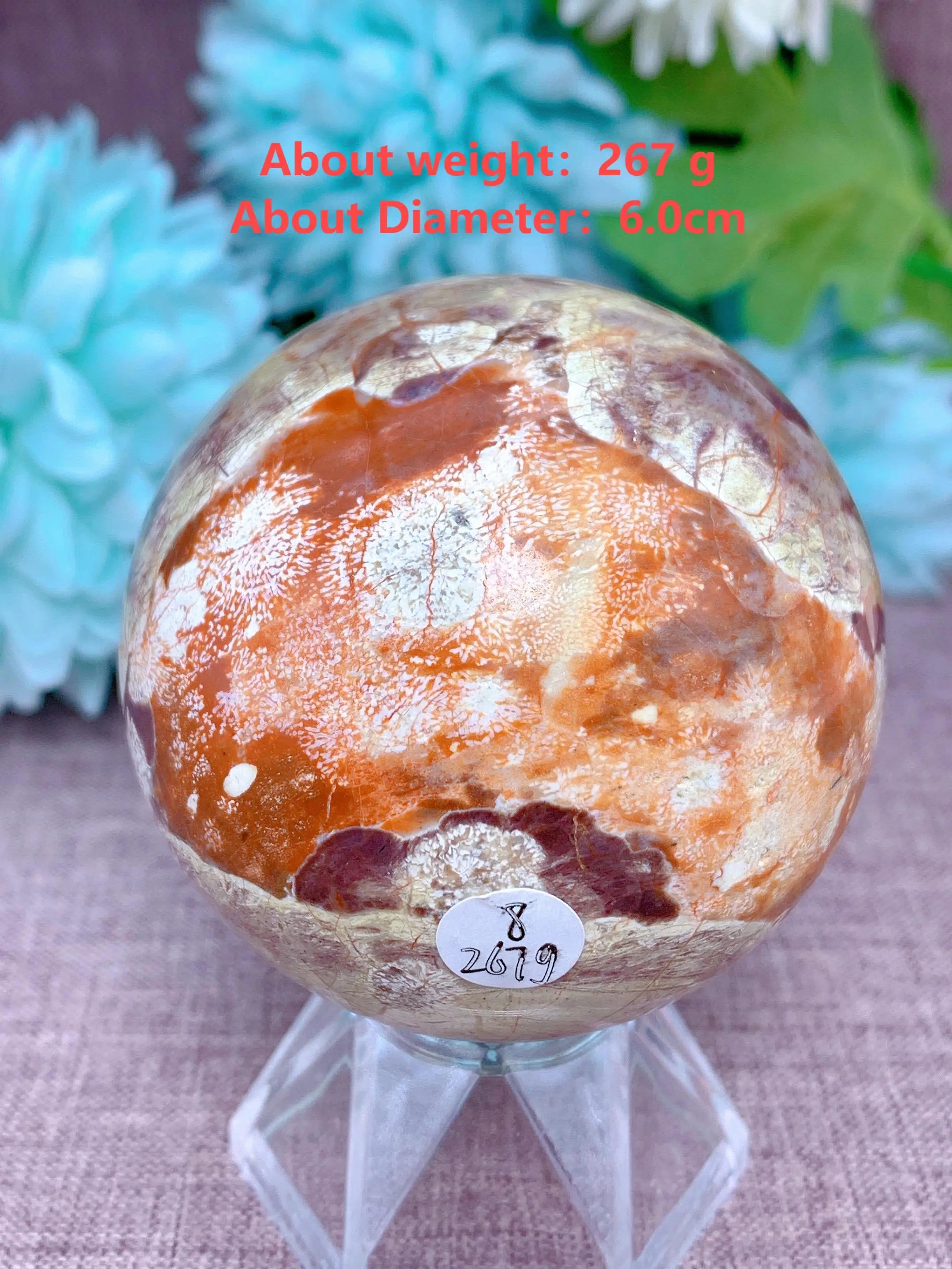 ###Orange Quartz Ball - Decoration &amp; Healing Meditation