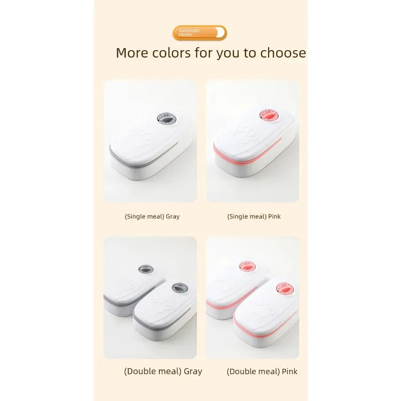 Pet Bowl Smart Timed Cat Feeder Quantitative Wet and Dry Food Single Meal Separation Home Use Automatic Feeding for Dogs & Cats - Daisan Mart
