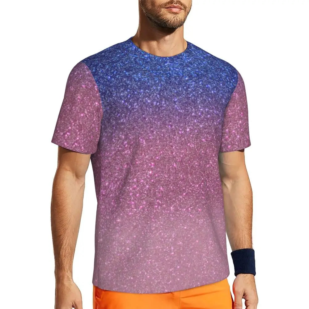 Áo Thun Nam Ombre Tím Hồng Thời Trang Hè Đầy Phong Cách