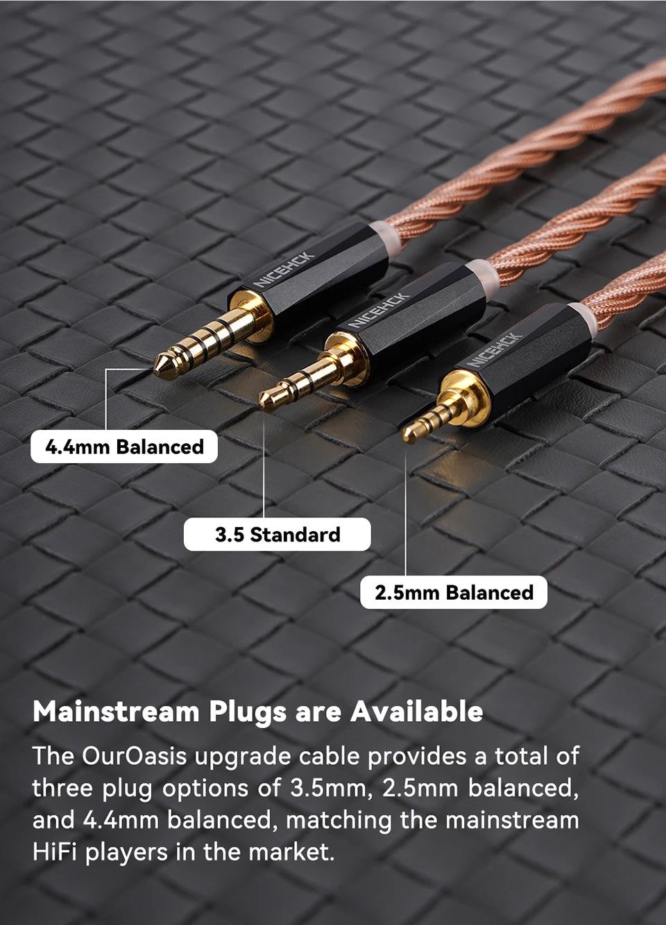 NICEHCK OurOasis Audio Replace Cable Furukawa Copper Mixed with 6N OFC HiFi Wire MMCX 0.78 2Pin for S12 Pro MagicOne Himalaya - Daisan Mart