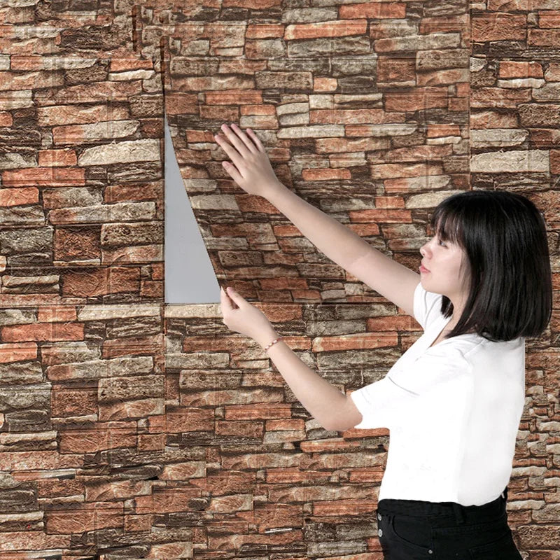 Moisture-proof Brick Wallpaper 40 Sheets 38.5x35cm