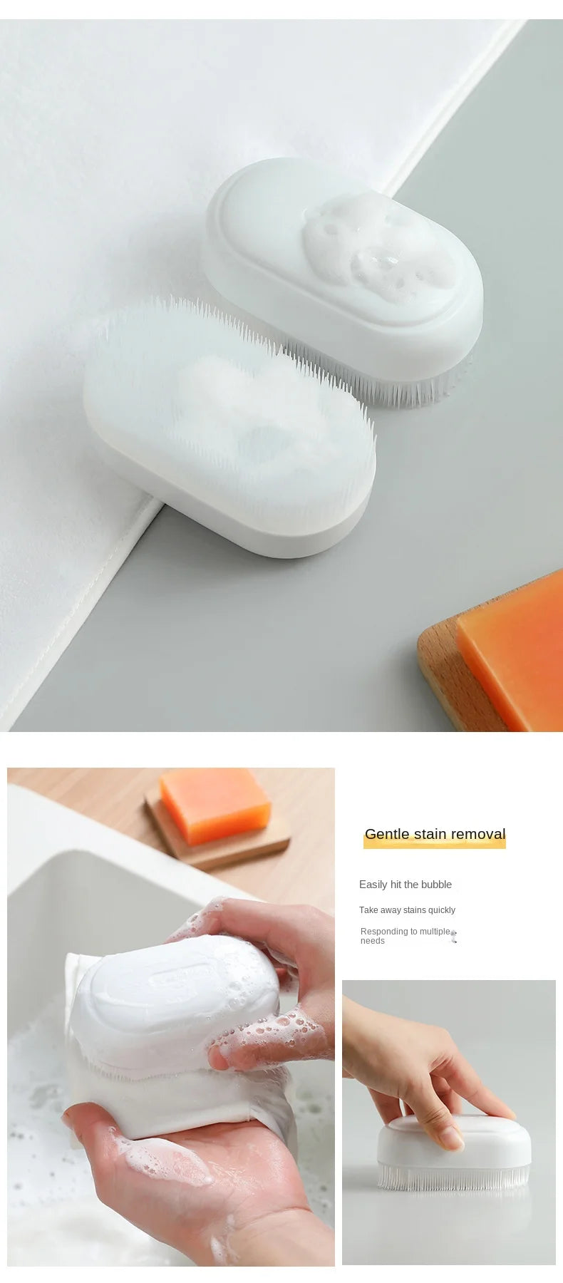 3434 Laundry Brush Soft Hair Clothes Cleaning Collar Underwear Small Brush Multifunctional Household Cleaning Brush Shoe Brush