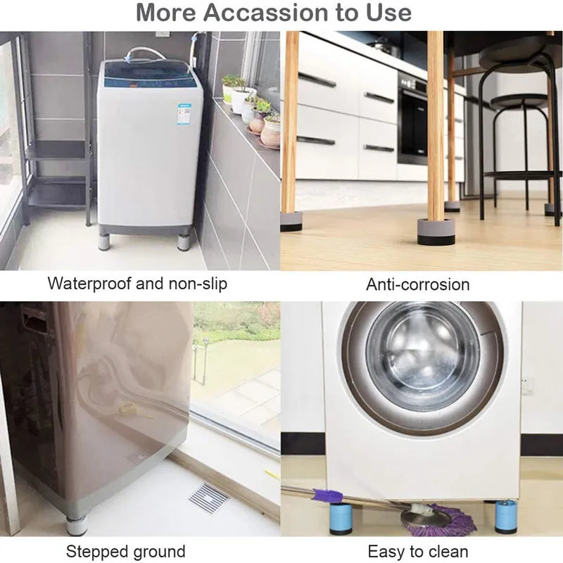 4個裝防震腳墊橡膠墊防滑靜音通用洗衣機冰箱支撐避震器洗衣機支架