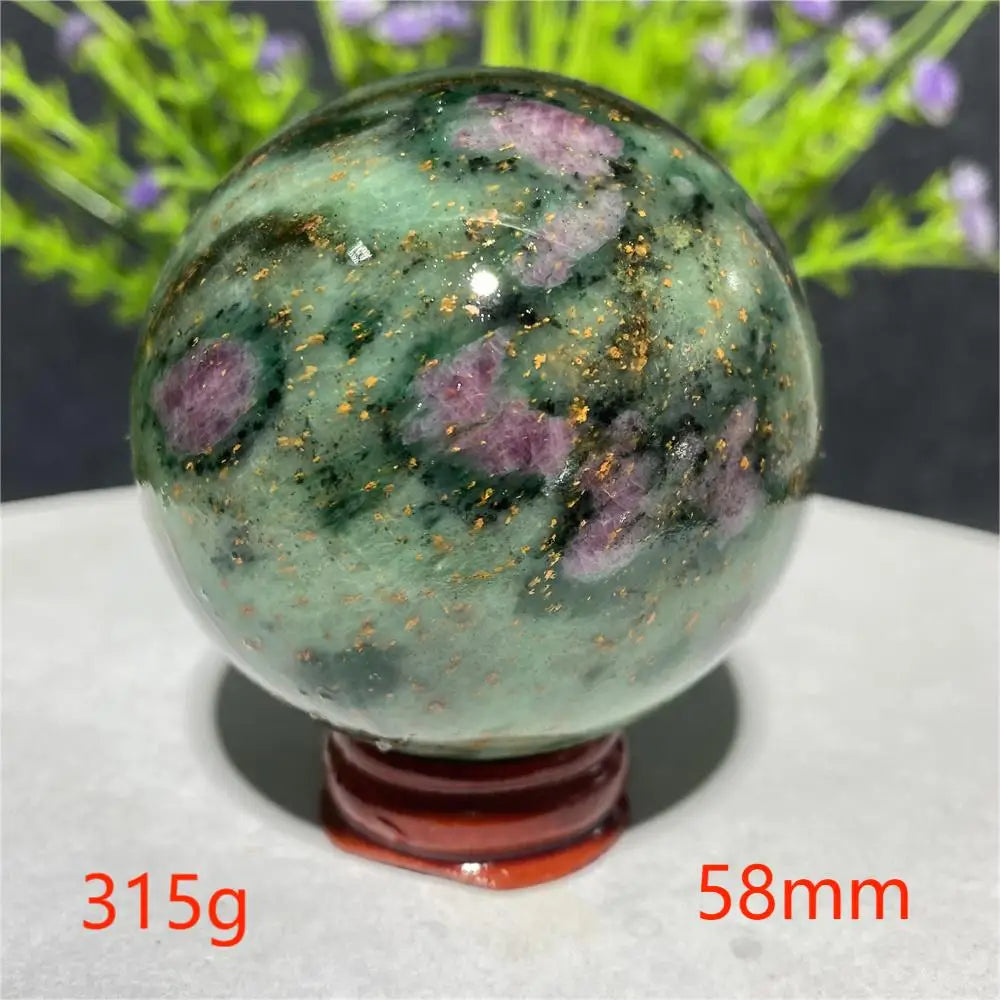 Natural Emerald &amp; Ruby Energy Ball