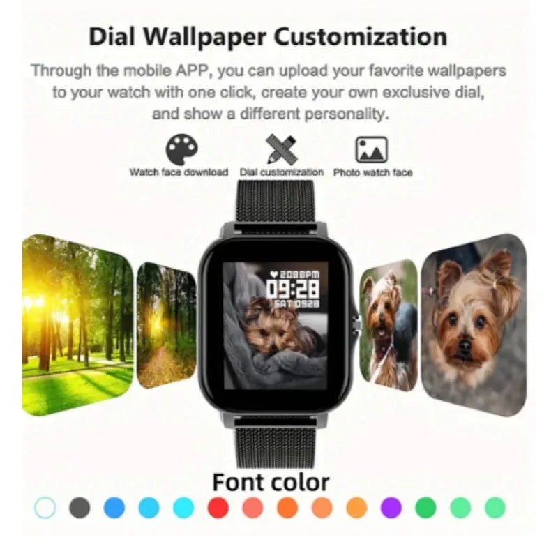 1.44 inch touch screen smart watch Bluetooth Android