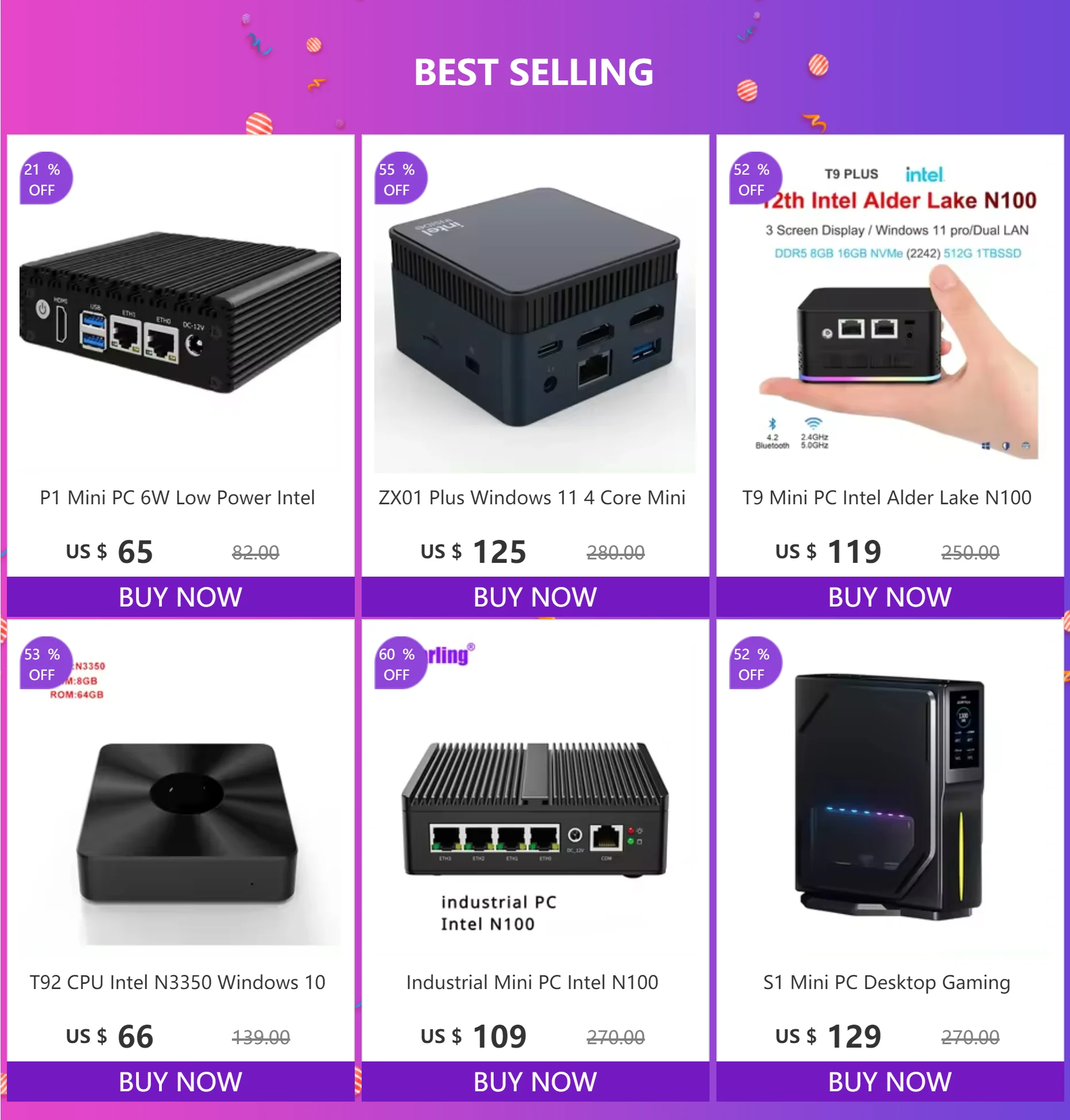 Alder N100 Super Speed ​​Mini PC - Gaming &amp; Dual Monitor