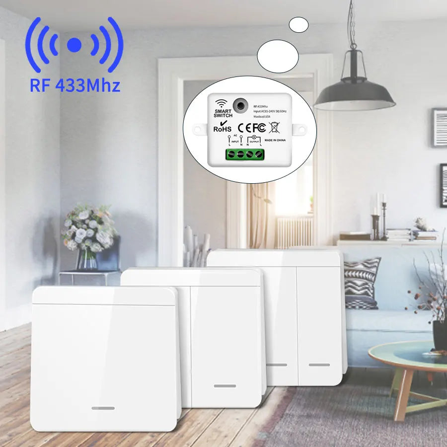 Smart switch RF 433MHz remote control LED