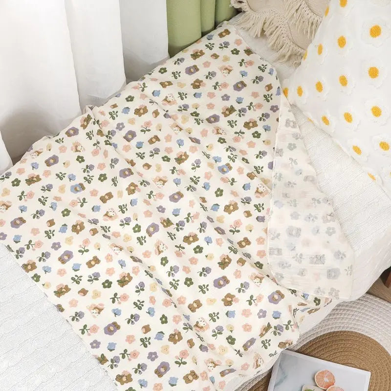 Multi-Purpose Cotton Muslin Newborn Baby Swaddle Blanket For Mother And Baby