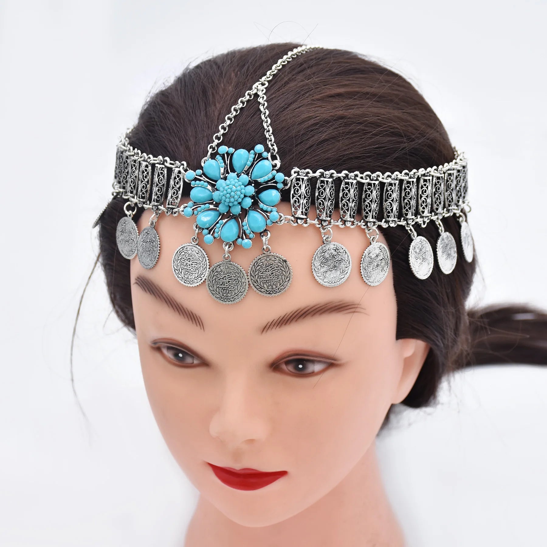 Vương Miện Boho Ấn Độ Hoa Tím Cổ Điển 50 ký tự