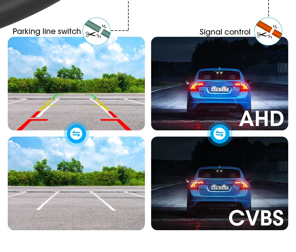 720P HD Rear Camera 170° Wide Angle IP68 Waterproof