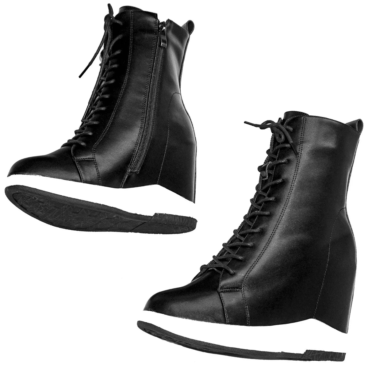 Giày Bốt Nữ Da Thật Cao Gót Đế Xuồng Mùa Đông