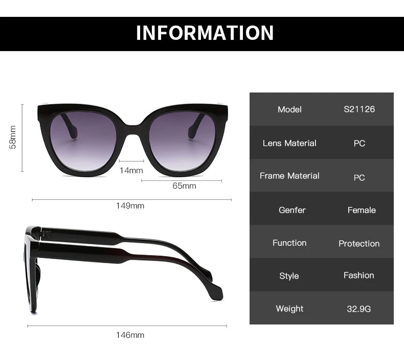 Cycling New Women Cat Eye Vintage Sunglasses Brand Design Retro Gradient Sun Glasses Female Lady Eyeglass Cateye Eyewear Goggles - Daisan Mart