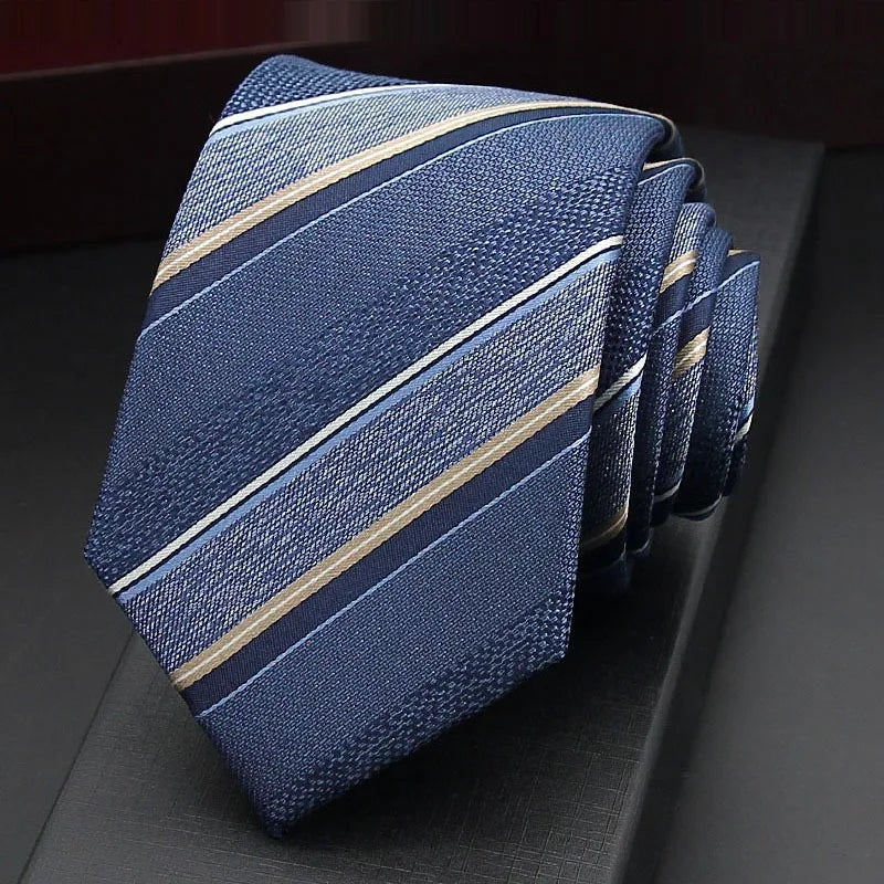 Cà Vạt Lụa Tơ Tằm Cao Cấp Xanh Lam 8CM