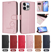 3D Bear Leather Wallet For iPhone - Multi-Functional Case