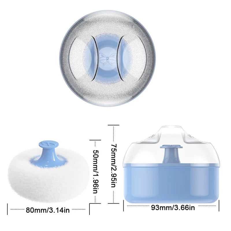 Baby Powder Puff with Case - Soft and Safe