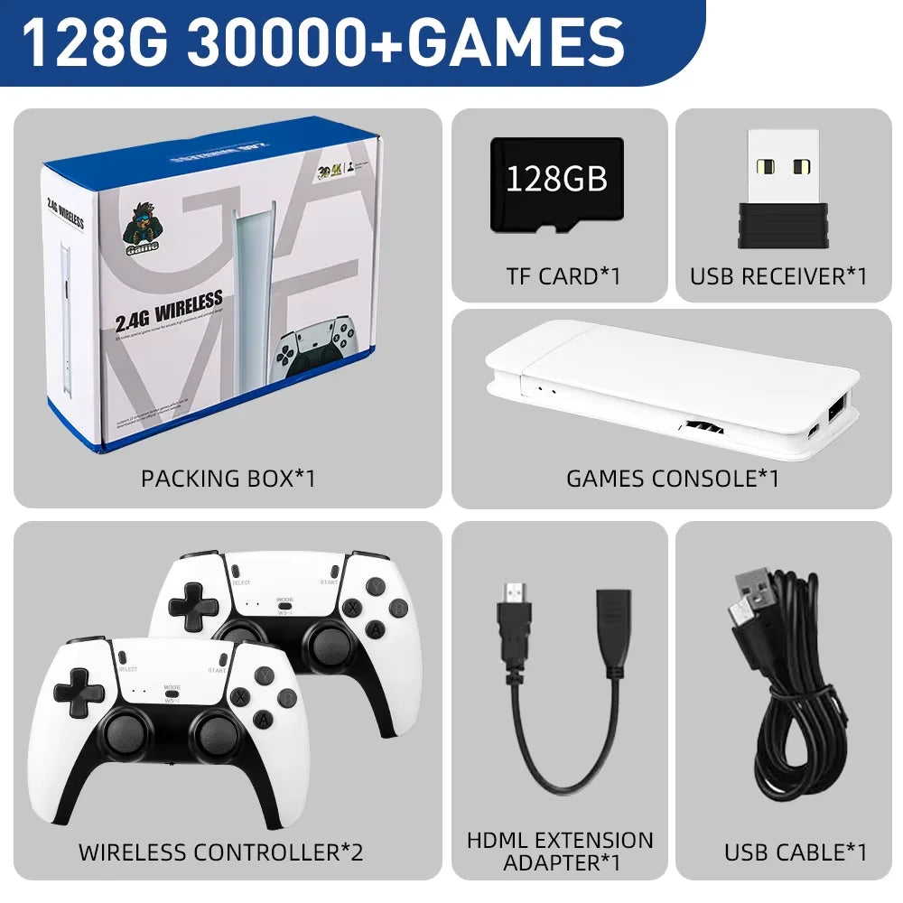 Máy Chơi Game M15 Retro 4K Tay Cầm Không Dây 2 Người - Daisan Mart
