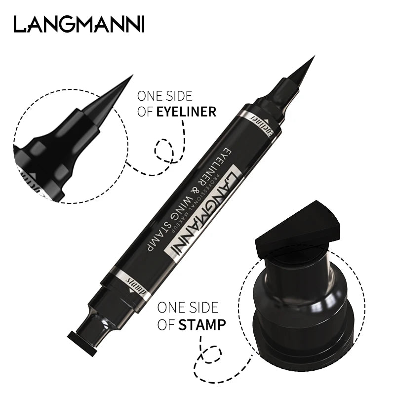 Waterproof, Smudge-proof, Long-lasting Dual-End Eyeliner