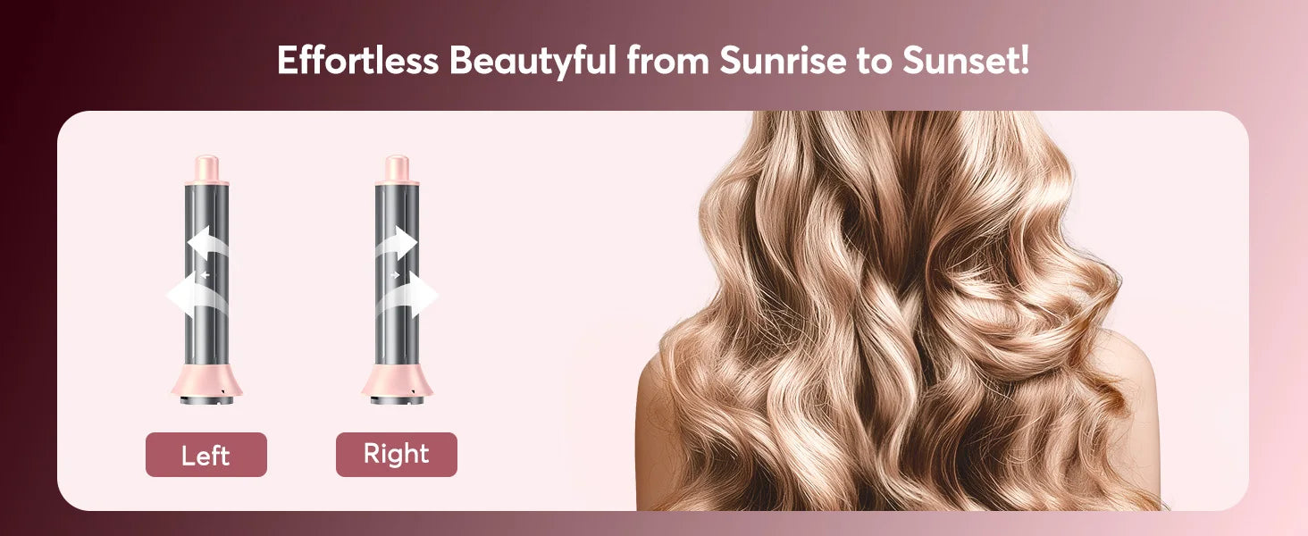 High Speed ​​5 in 1 Hair Dryer Hot Air Comb Set,Hair Brush Curling Iron Hair Straightener Styling Tool For Blow Dryer Gift Box