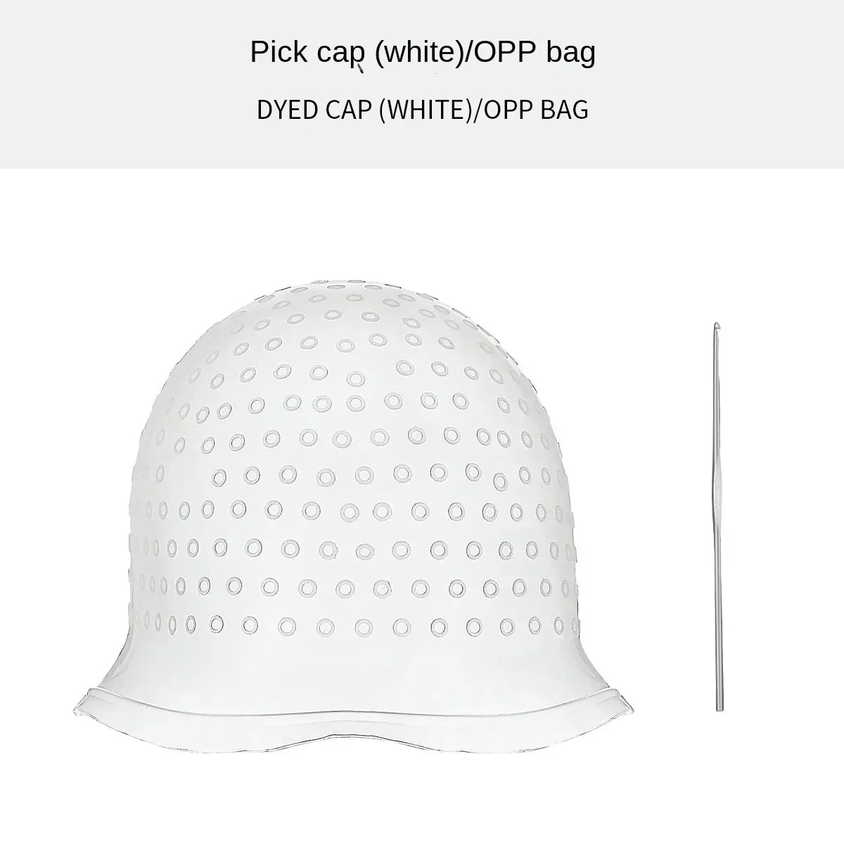 Mũ Nhuộm Tóc Silicone Tái Sử Dụng Kèm Kim Hỗ Trợ