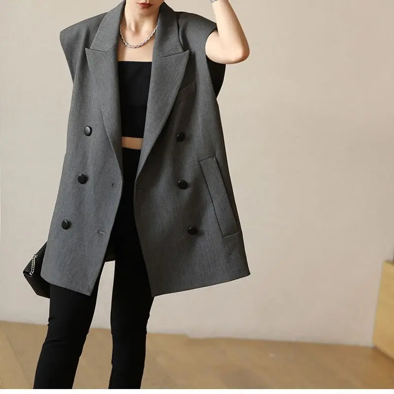 Women's Office Vest Fall 2025 Fashionable Straight-cut