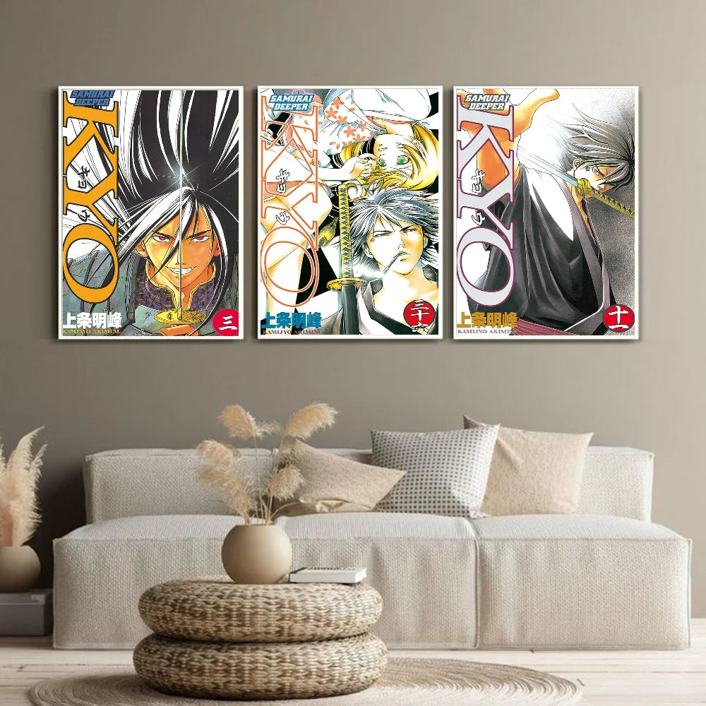 Samurai D-Deeper KYOS Comic Poster Wall Art Painting Sticker For Home Room Decoration Bedroom Decor Waterproof Posters