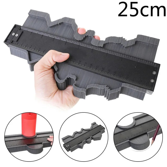 Shape Contour Gauge Duplicator 5/6/10/20inch Profile Measuring Tool Tiling Laminate Tiles Tools Plastic Contour Copy Duplicator