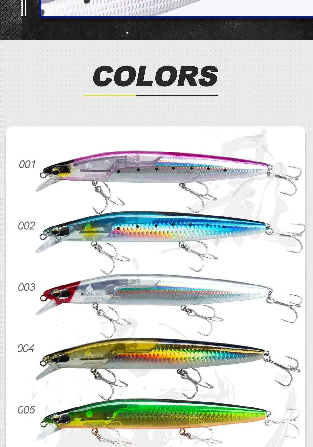 D1 Multi Piece Set Floating Minnow Fishing Lure 120mm/145mm Flash Flake Assassin Floating Hard Bait For Pike Bass Tackle