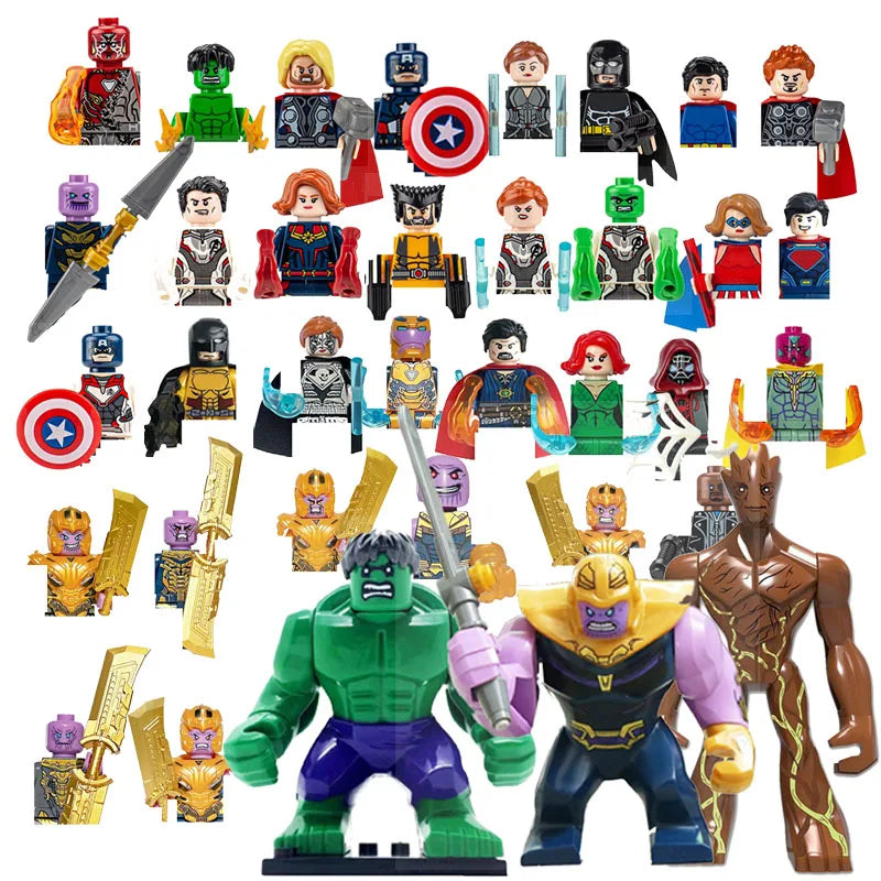 Bộ 42 Mô Hình Marvel Mini Xếp Hình Siêu Anh Hùng