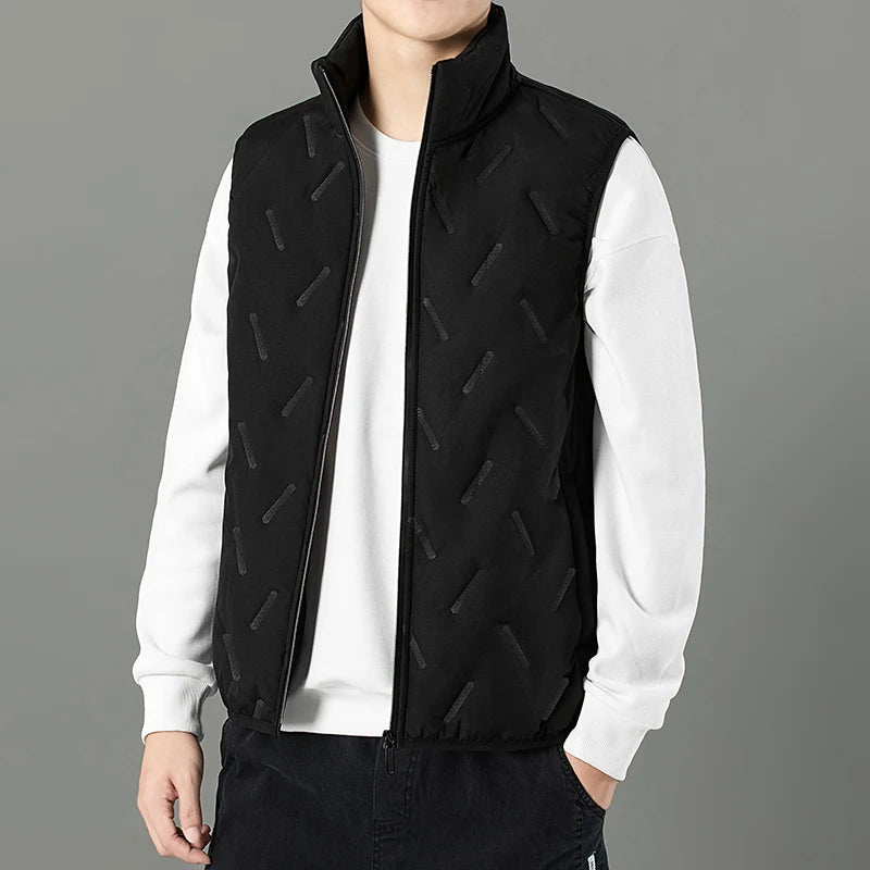 Men's Autumn Winter Outdoor Windbreaker Vest Fur Lining 2025