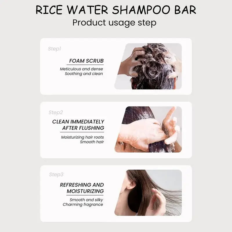 Organic Rice Shampoo Soap for Hair Loss Prevention