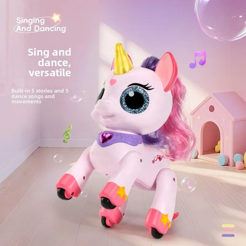 New Intelligent Remote Control Machine Pony Unicorn - Electronic Pet with Magic Wand, Girl's Birthday Gift & Children's Toy - Daisan Mart